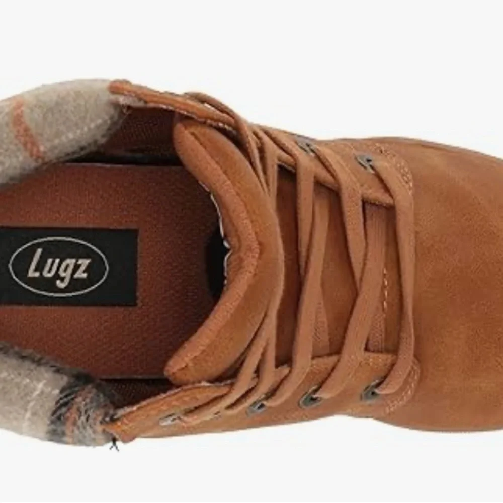 Lugz Tan Lace-Up Wedge Boots